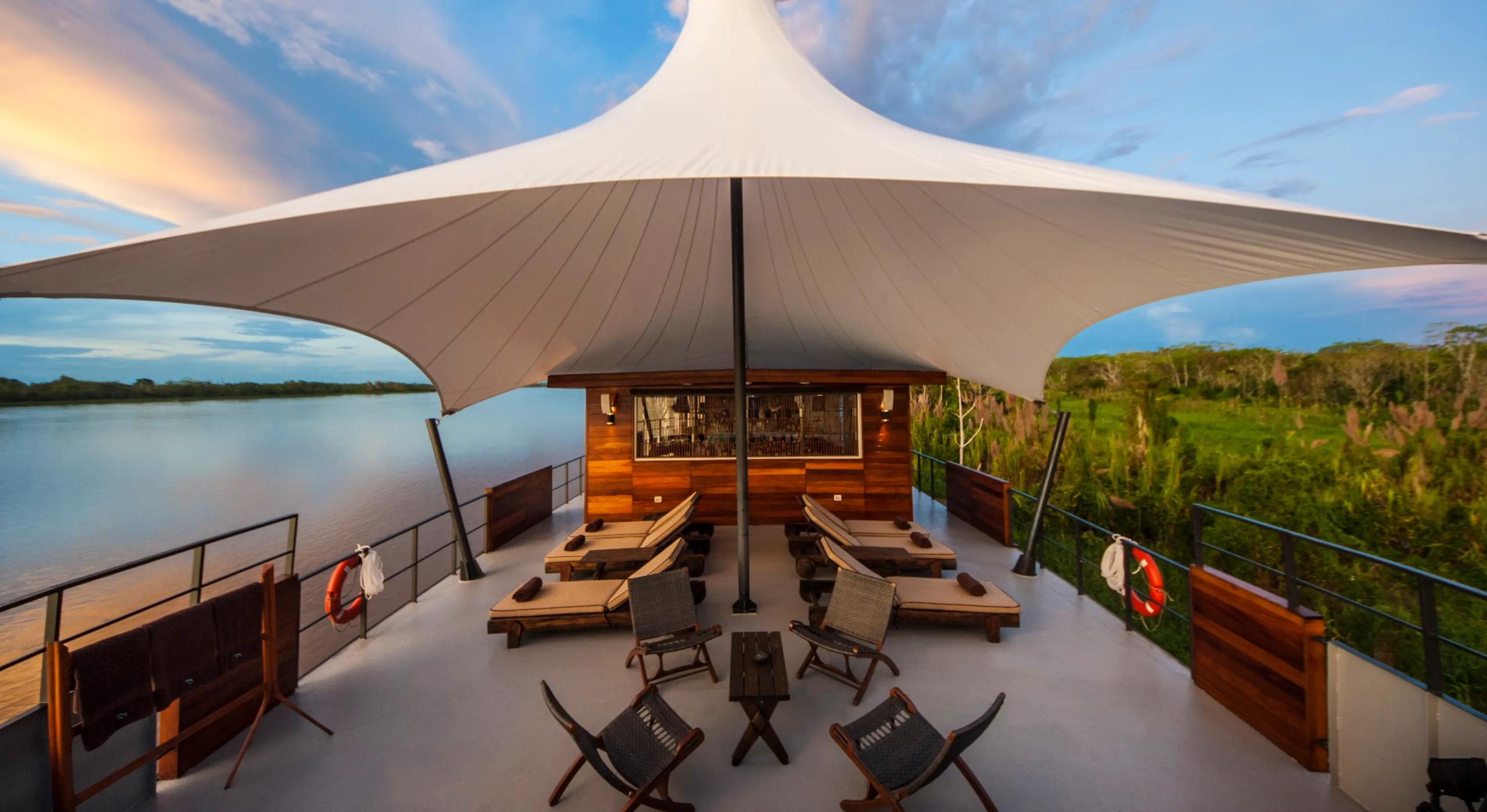 Aria Amazon Peruvian River Cruise Aria Amazon Outdoor Lounge 02 0 scaled