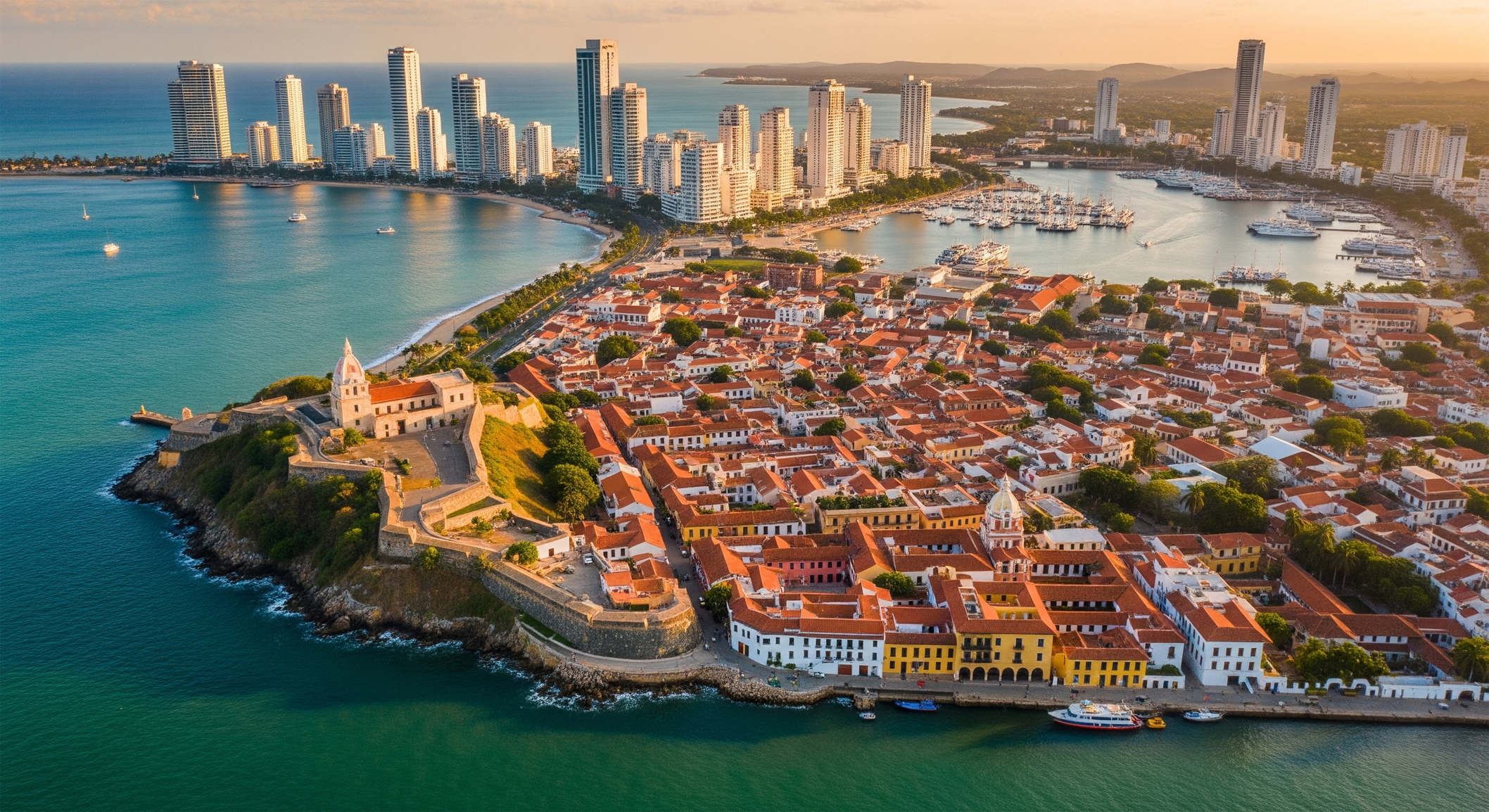 Colombia Intensive Circuit Tour Cartagena abov