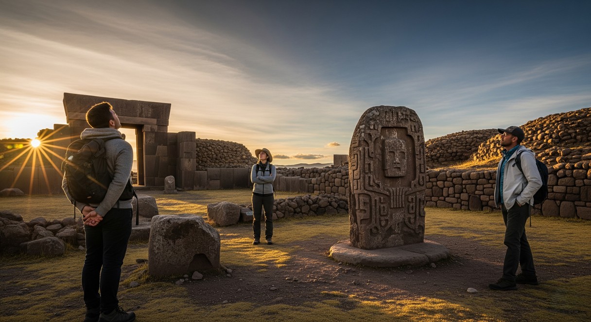 Lake Titicaca, La Paz & Uyuni Salt Flats Bolivia Tour Tiwanaku ruins2