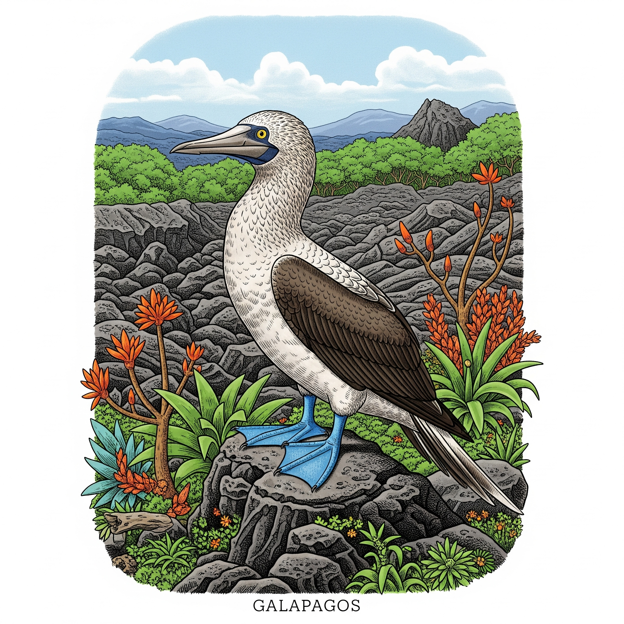 Galapagos Blue-footed booby