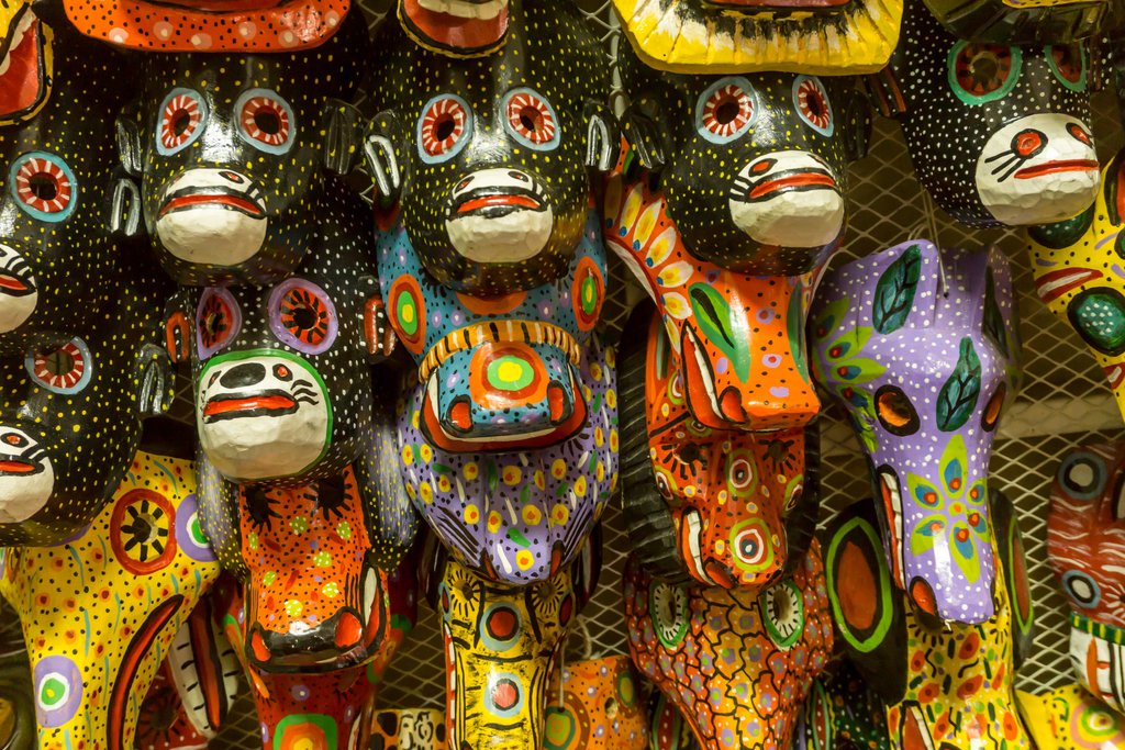 handmade masks from nicaragua