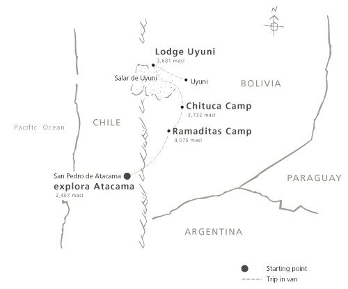 Atacama Desert - Uyuni Salt Flat Crossing Atacama Desert - Uyuni Salt Flat Crossing