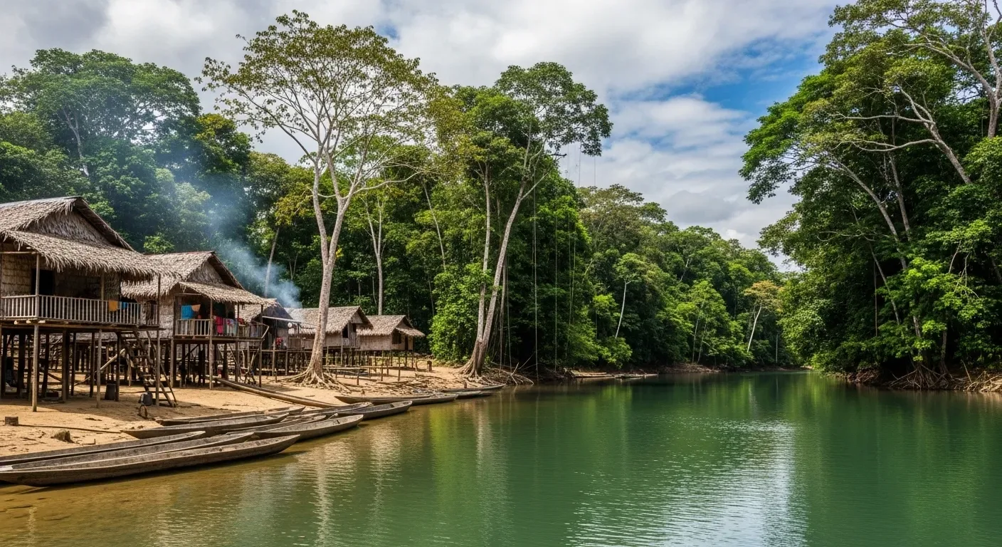 Embera indigenous community at Mogue River