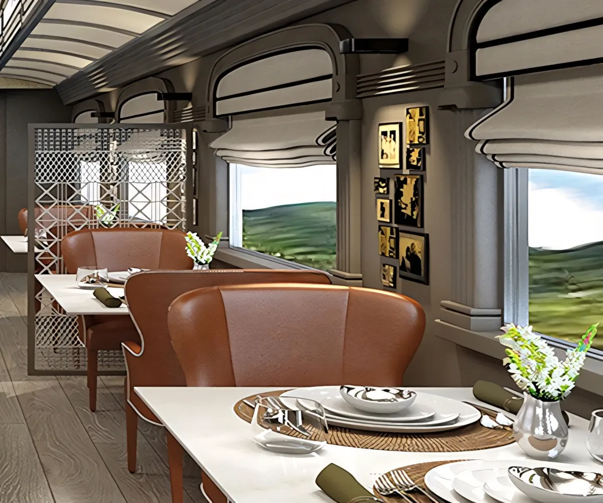 Andean Explorer Overnight Train - Spirit of the Water diningcar 1