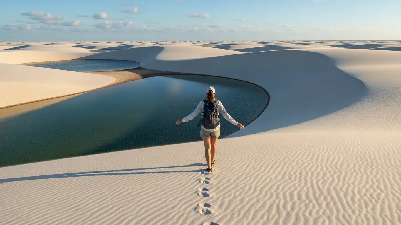 hiking in Lencois Maranhenses National Park 2