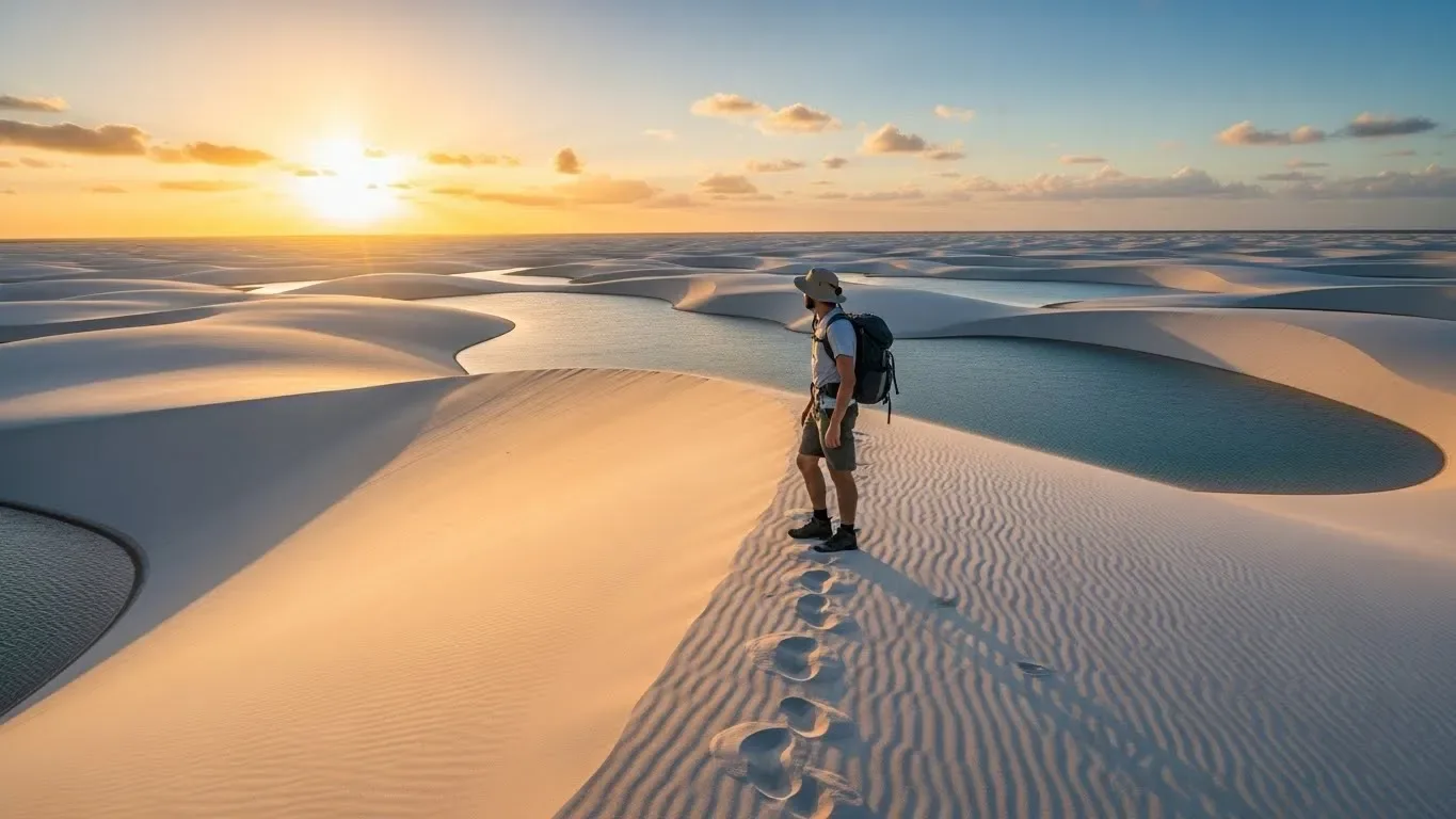 hiking in Lencois Maranhenses National Park 3