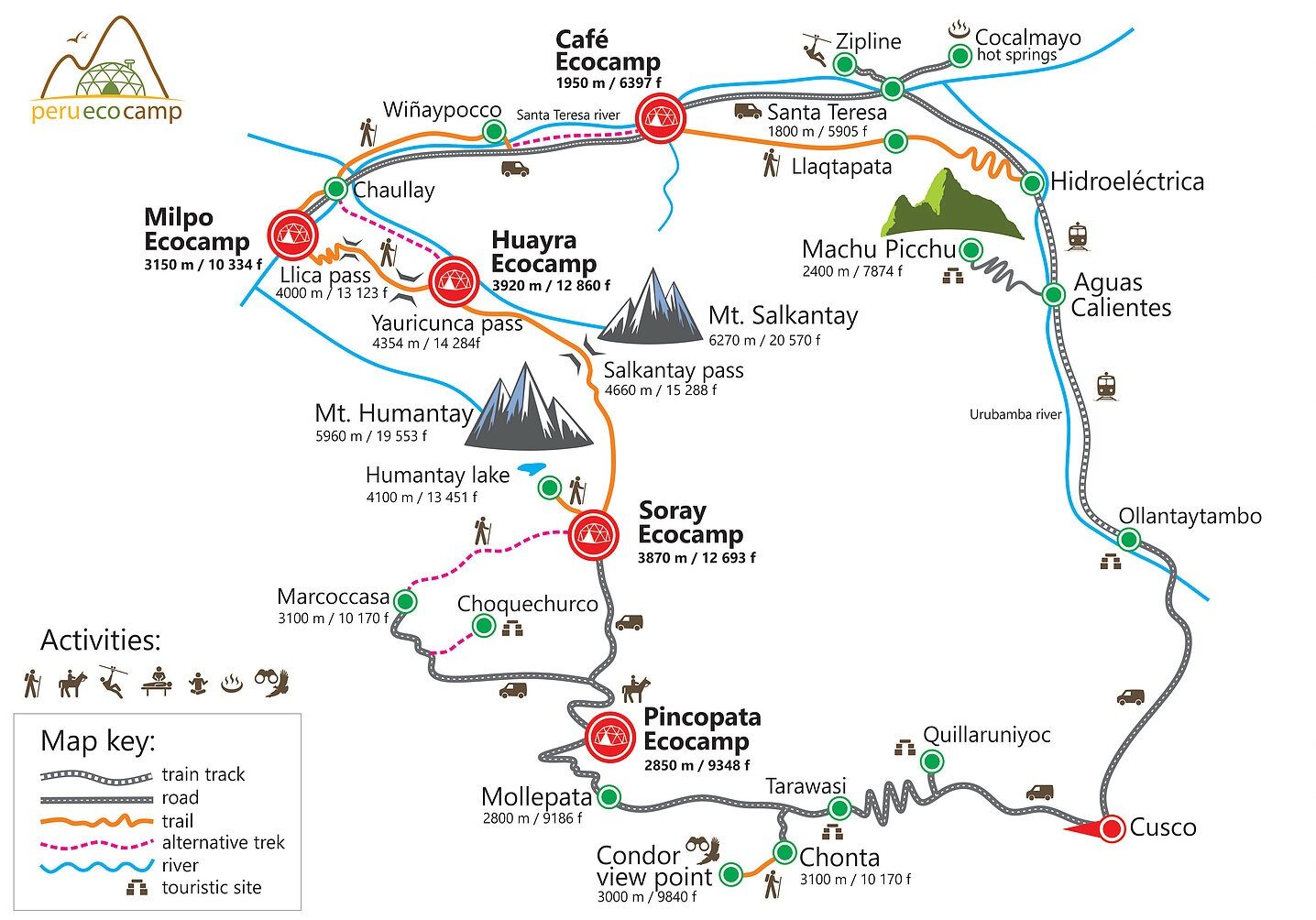 Salkantay Trek Map salkantay trek map