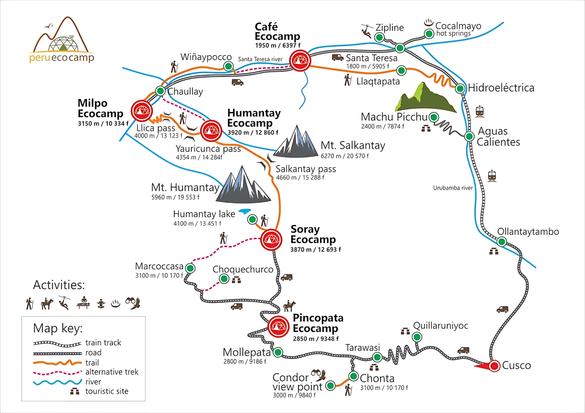 Peru Ecocamp - Cusco, Peru map