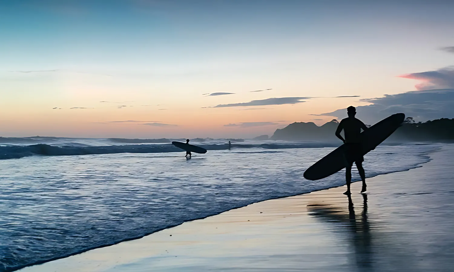 sunset surf