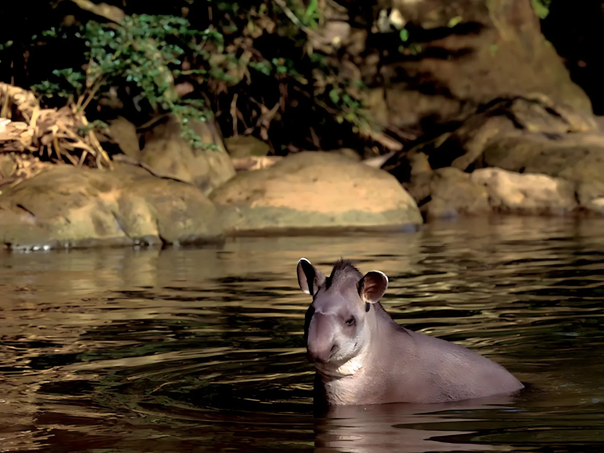 tapir on the river